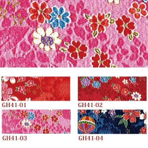 日本紐釦貿易 ちりめんカット 金彩 約23×33cm 手鞠柄 紺 GH41-04 （ご注文単位1枚）【直送品】