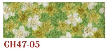 日本紐釦貿易 ちりめんカット 金彩 約23×33cm 桜柄 黄緑 GH47-05 （ご注文単位1枚）【直送品】