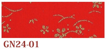日本紐釦貿易 ちりめんカット 金彩 約23×33cm 花柄 赤 GN24-01 (ご注文単位1枚)【直送品】