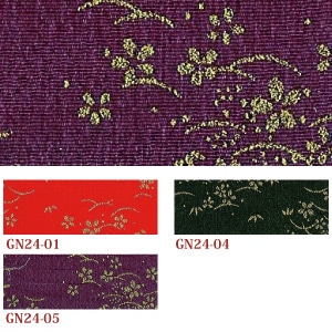 日本紐釦貿易 ちりめんカット 金彩 約23×33cm 花柄 緑 GN24-04 （ご注文単位1枚）【直送品】