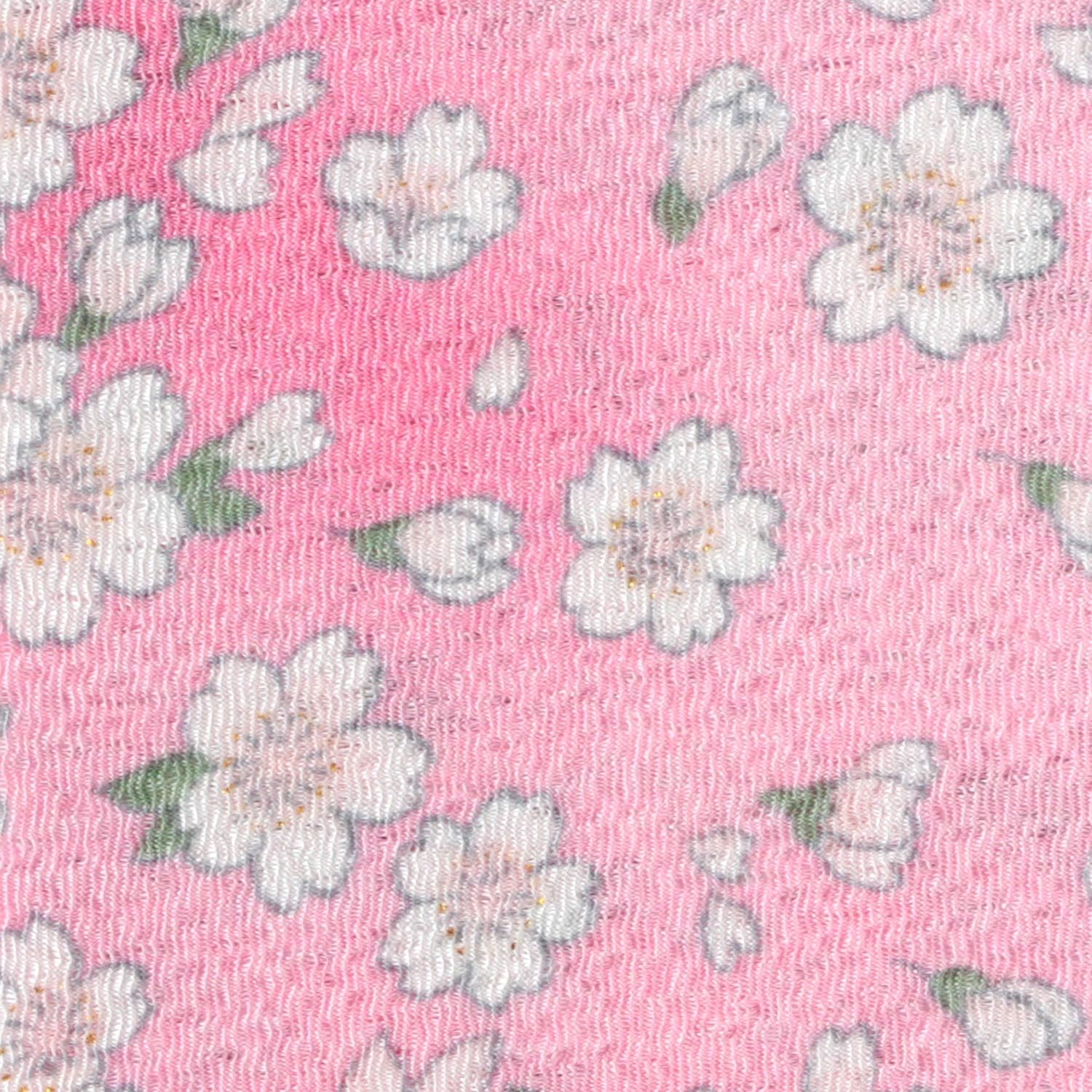 日本紐釦貿易 ちりめんカット 金彩 約23×33cm 桜柄 桃色 GH56-02 （ご注文単位1枚）【直送品】