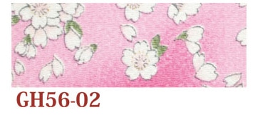日本紐釦貿易 ちりめんカット 金彩 約23×33cm 桜柄 桃色 GH56-02 （ご注文単位1枚）【直送品】