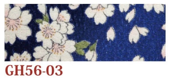日本紐釦貿易 ちりめんカット 金彩 約23×33cm 桜柄 青 GH56-03 (ご注文単位1枚)【直送品】