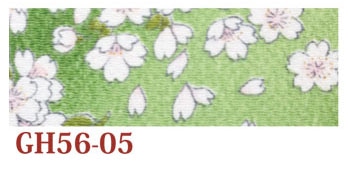 日本紐釦貿易 ちりめんカット 金彩 約23×33cm 桜柄 黄緑 GH56-05 （ご注文単位1枚）【直送品】