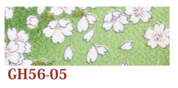 日本紐釦貿易 ちりめんカット 金彩 約23×33cm 桜柄 黄緑 GH56-05 （ご注文単位1枚）【直送品】