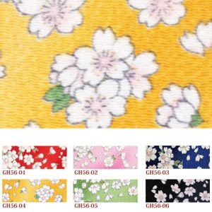日本紐釦貿易 ちりめんカット 金彩 約23×33cm 桜柄 黄緑 GH56-05 （ご注文単位1枚）【直送品】