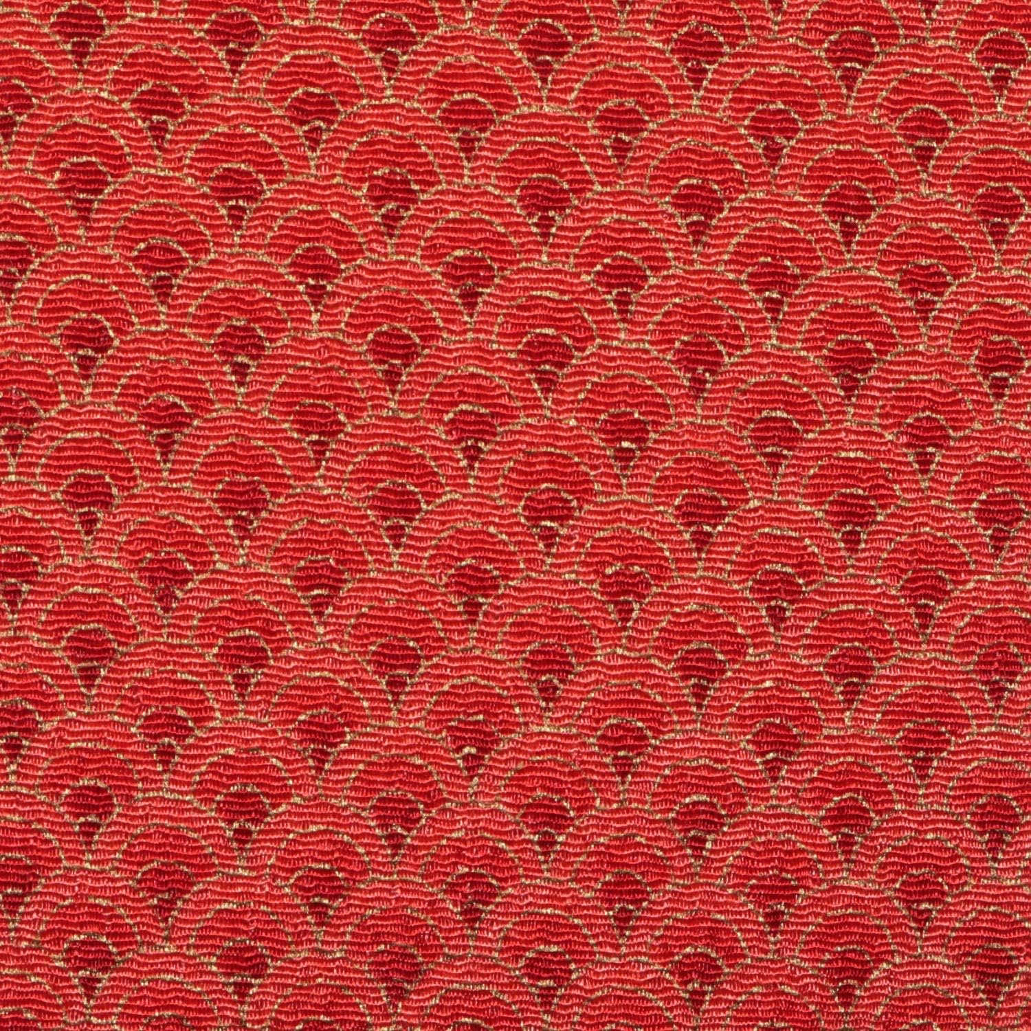 日本紐釦貿易 ちりめんカット 金彩 約23×33cm 青海波柄 赤 GH57-01 （ご注文単位1枚）【直送品】