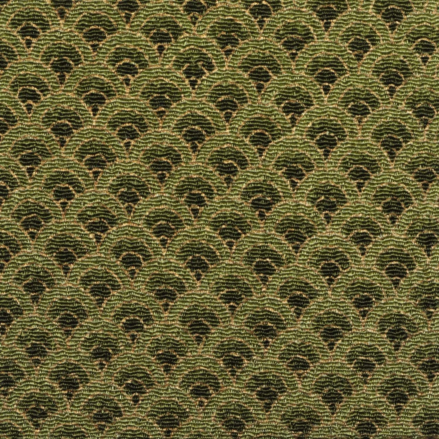 日本紐釦貿易 ちりめんカット 金彩 約23×33cm 青海波柄 草色 GH57-05 （ご注文単位1枚）【直送品】