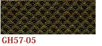 日本紐釦貿易 ちりめんカット 金彩 約23×33cm 青海波柄 草色 GH57-05 （ご注文単位1枚）【直送品】