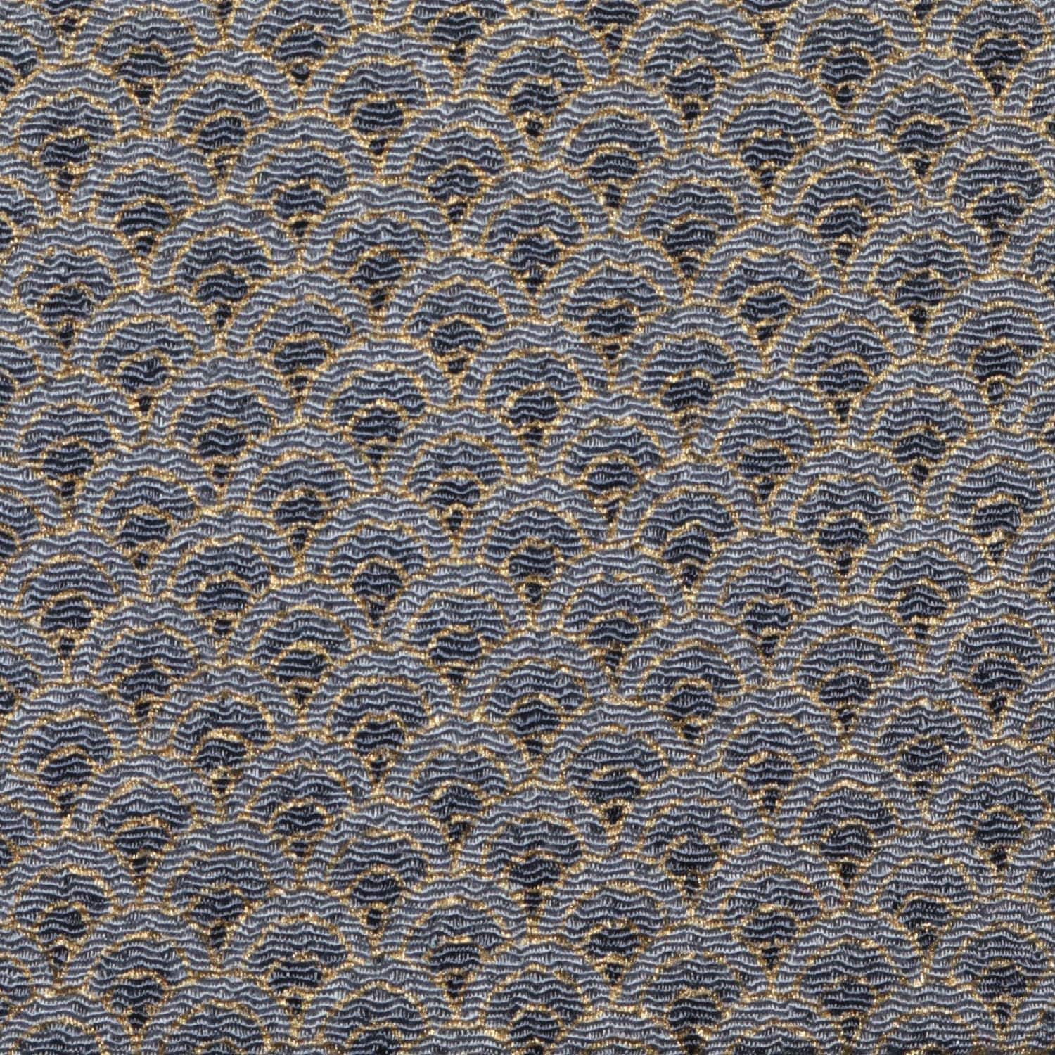 日本紐釦貿易 ちりめんカット 金彩 約23×33cm 青海波柄 灰色 GH57-06 （ご注文単位1枚）【直送品】