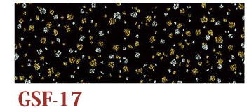 日本紐釦貿易 ちりめんカット 金彩 約23×33cm 黒 GSF-17 (ご注文単位1枚)【直送品】