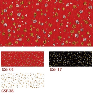 日本紐釦貿易 ちりめんカット 金彩 約23×33cm 黒 GSF-17 (ご注文単位1枚)【直送品】