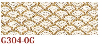 日本紐釦貿易 ちりめんカット 金彩 約23×33cm 青海波柄 金 G304-OG （ご注文単位1枚）【直送品】