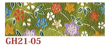 日本紐釦貿易 ちりめんカット 金彩 約23×33cm 花柄 黄緑 GH21-05 （ご注文単位1枚）【直送品】