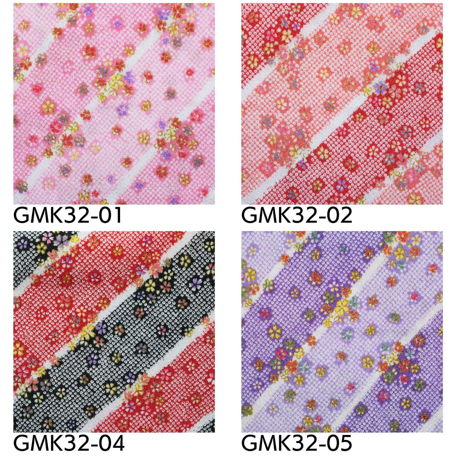 日本紐釦貿易 ちりめんカット 金彩 約23×33cm 花柄 桃色 GMK32-02 （ご注文単位1枚）【直送品】