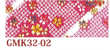 日本紐釦貿易 ちりめんカット 金彩 約23×33cm 花柄 桃色 GMK32-02 （ご注文単位1枚）【直送品】