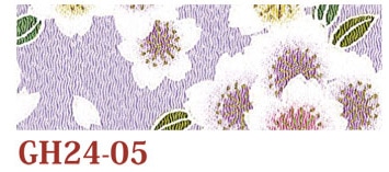 日本紐釦貿易 ちりめんカット 金彩 約23×33cm 桜柄 薄紫 GH24-05 (ご注文単位1枚)【直送品】
