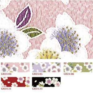 日本紐釦貿易 ちりめんカット 金彩 約23×33cm 桜柄 薄紫 GH24-05 (ご注文単位1枚)【直送品】