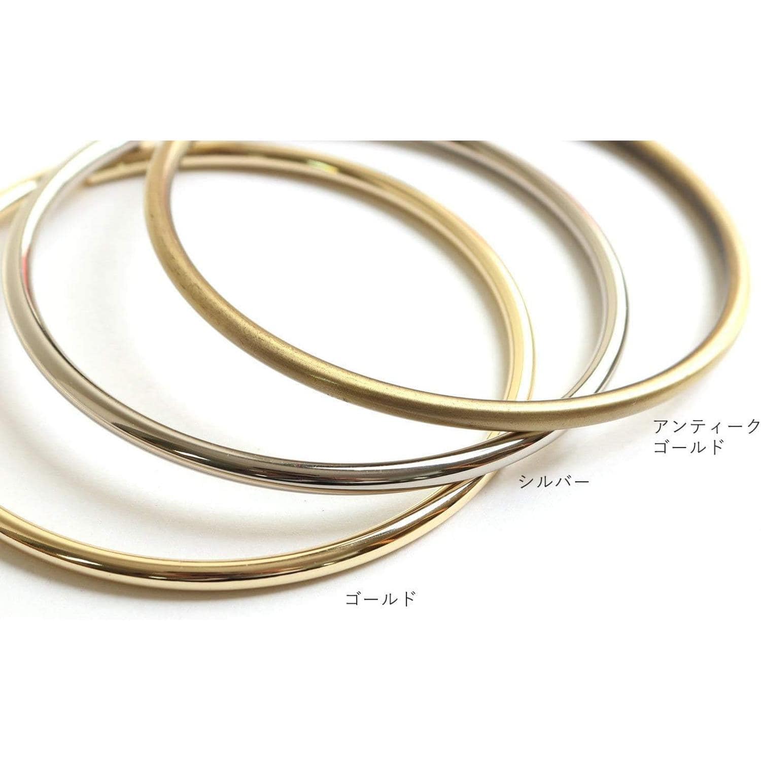 日本紐釦貿易 O型 金属持ち手 リングハンドル アンティークゴールド 内径10cm 2本1組 SGM-RING100-AG (ご注文単位1組)【直送品】