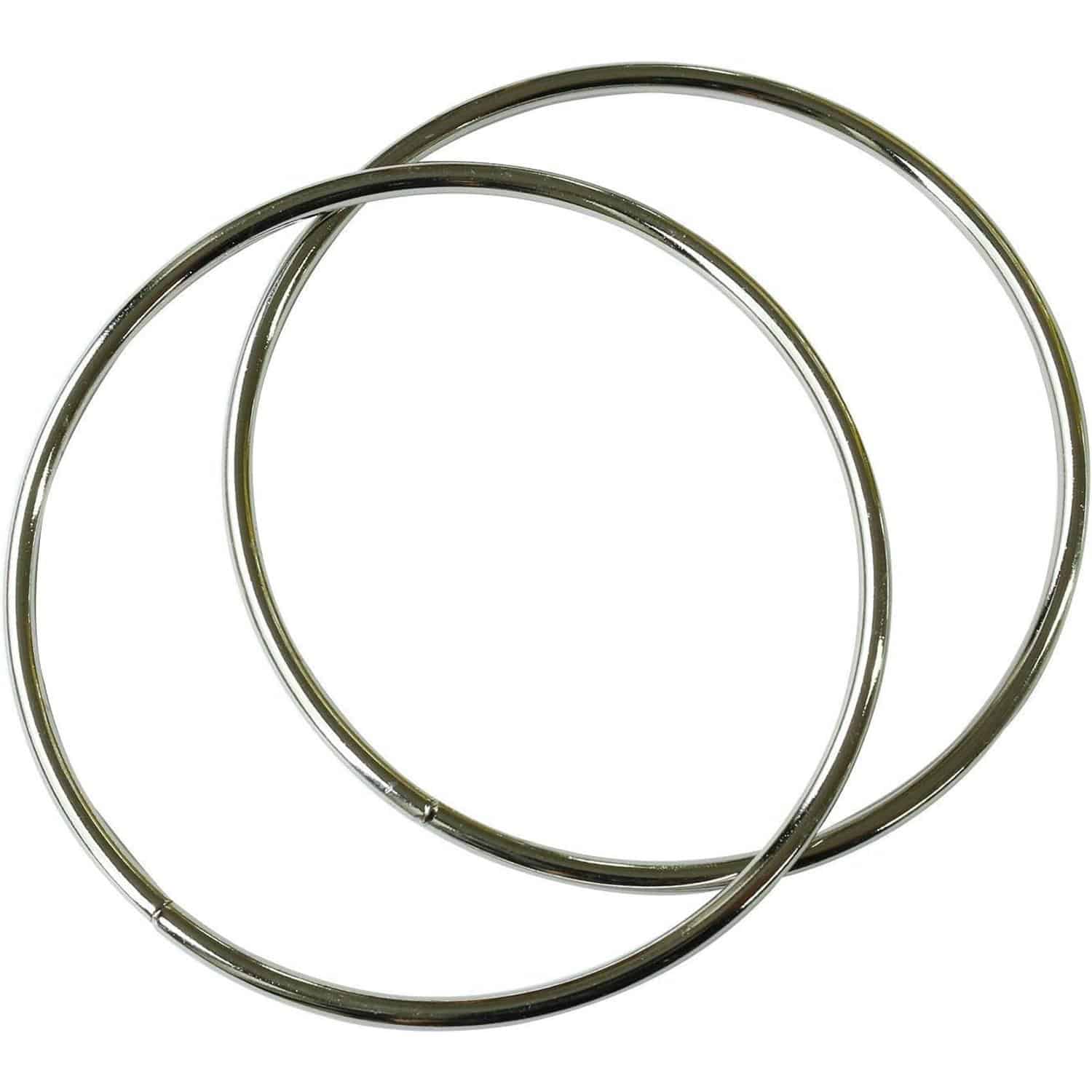 日本紐釦貿易 O型 金属持ち手 リングハンドル シルバー 内径φ12.5cm 2本1組 SGM-RING125-S （ご注文単位1組）【直送品】