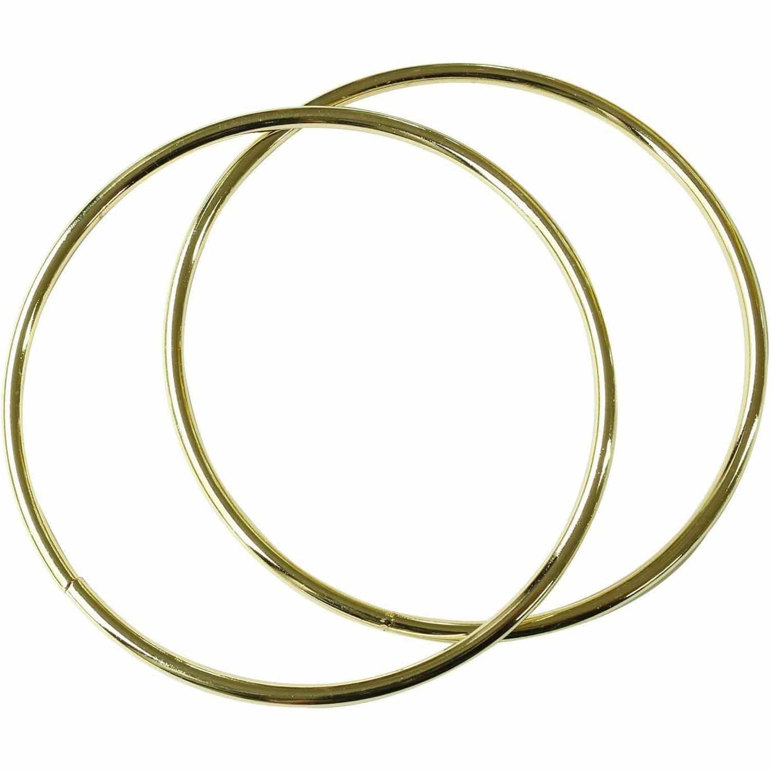 日本紐釦貿易 O型 金属持ち手 リングハンドル ゴールド 内径φ12.5cm 2本1組 SGM-RING125-G （ご注文単位1組）【直送品】