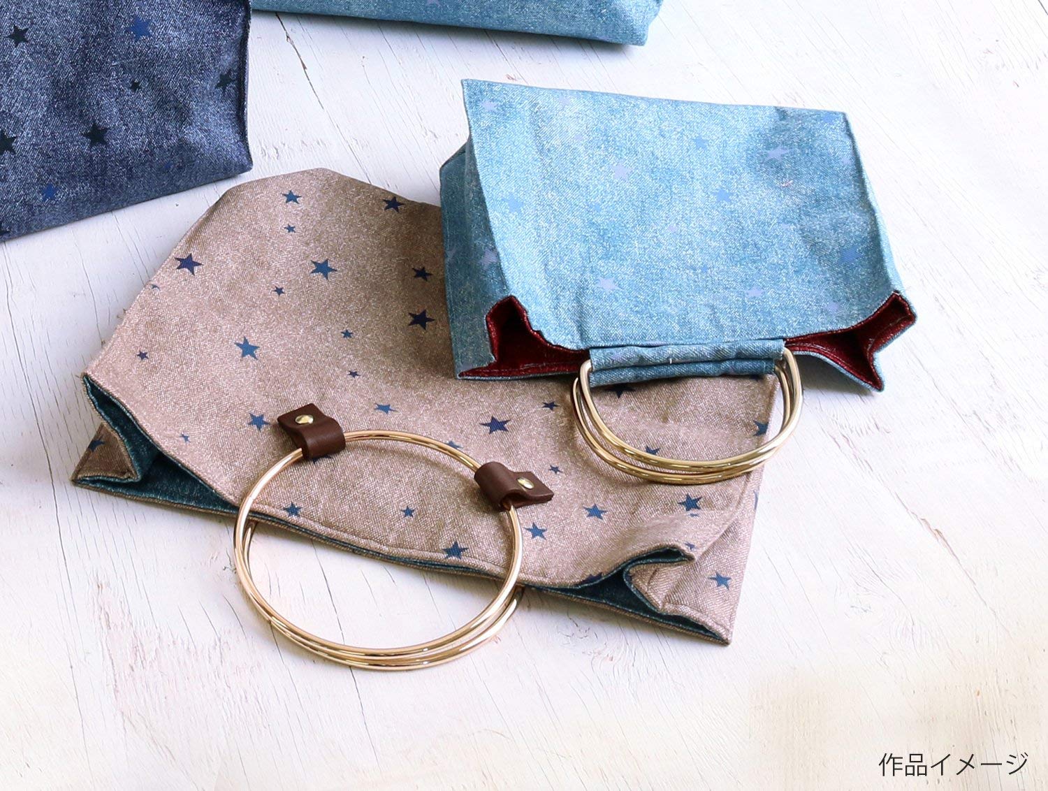 日本紐釦貿易 O型 金属持ち手 リングハンドル アンティークゴールド 内径φ12.5cm 2本1組 SGM-RING125-AG (ご注文単位1組)【直送品】