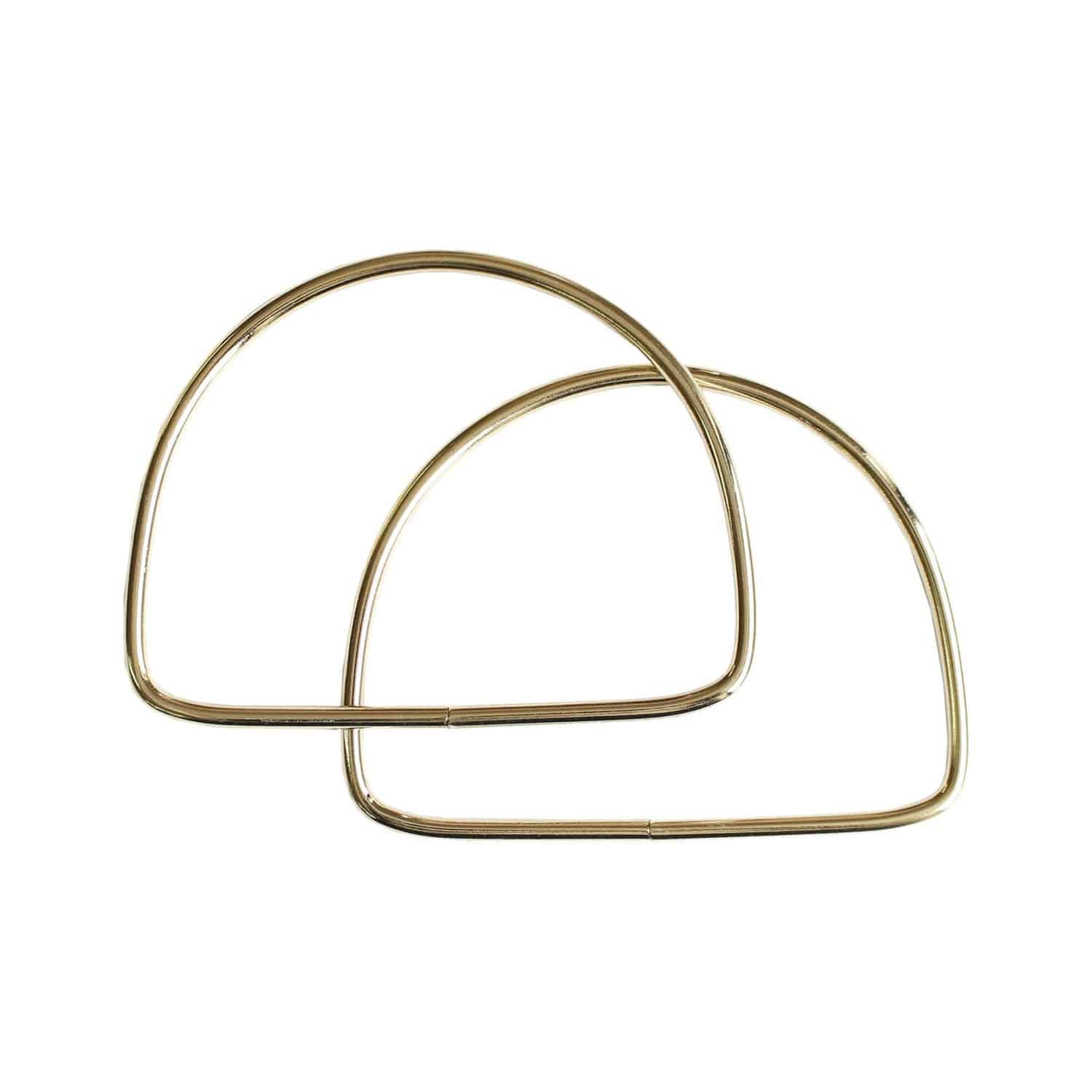 日本紐釦貿易 金属D型ハンドル 100mm ゴールド SGM-DH100-G （ご注文単位1組）【直送品】