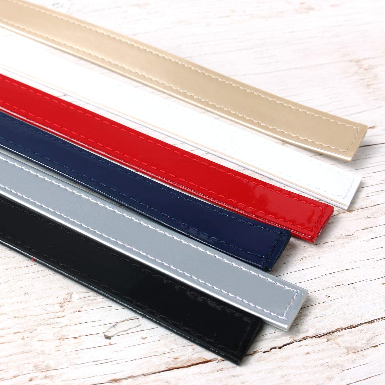 日本紐釦貿易 PVCハンドル 全長58cm×幅17mm メタリックピンク LGH30-MP (ご注文単位1組)【直送品】