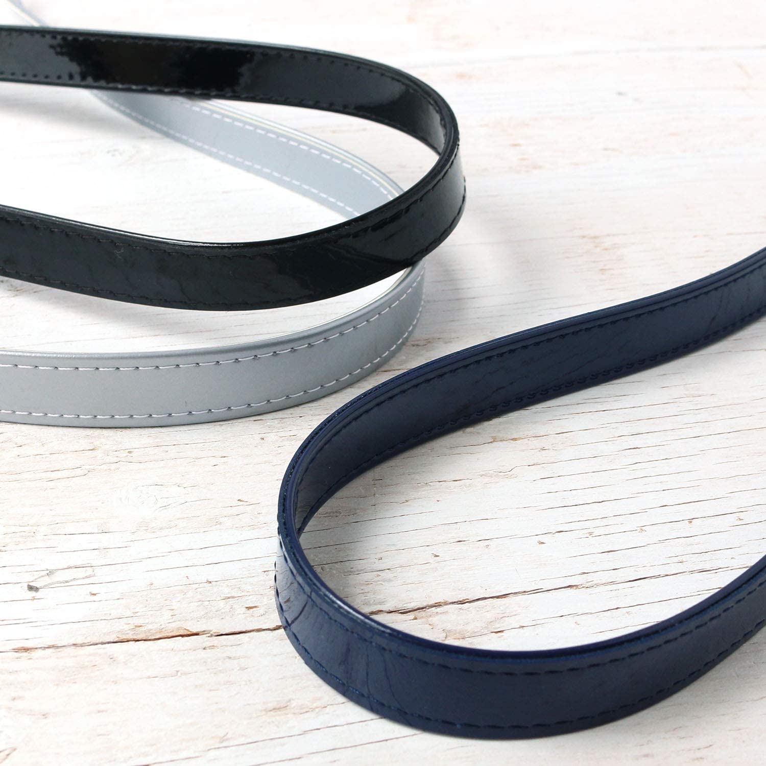 日本紐釦貿易 PVCハンドル 全長58cm×幅17mm メタリックピンク LGH30-MP (ご注文単位1組)【直送品】