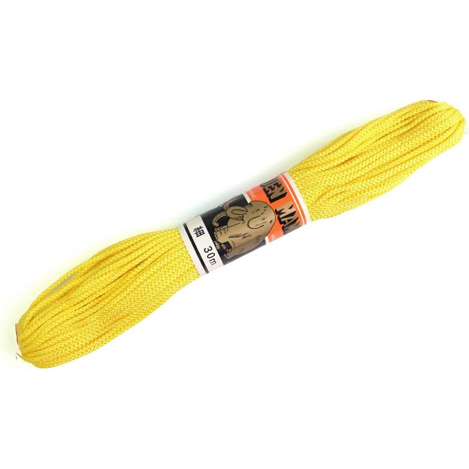 日本紐釦貿易 江戸打ち紐 細 30m巻き 菜の花色 EDH-6-30M (ご注文単位1巻)【直送品】