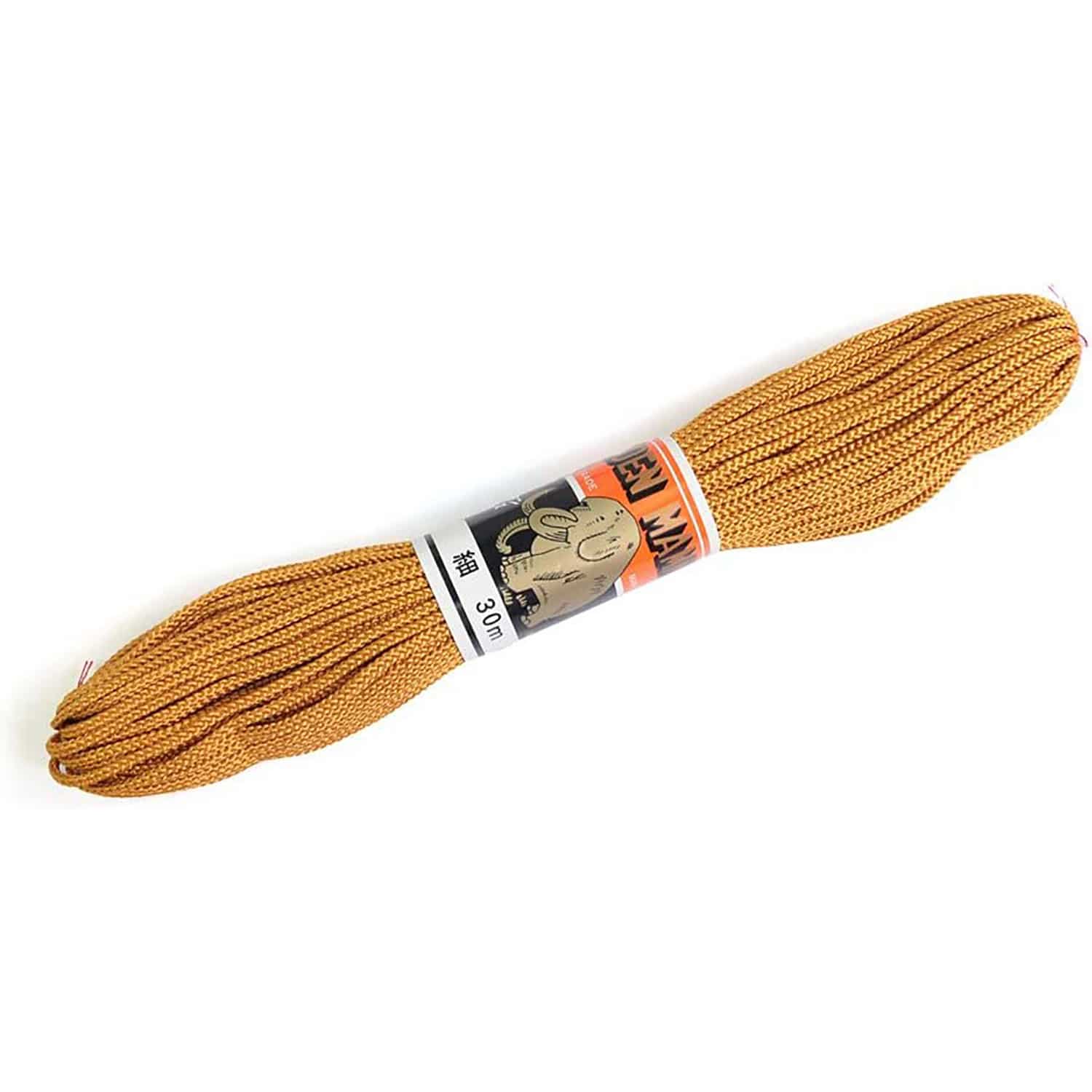 日本紐釦貿易 江戸打ち紐 細 30m巻き 金茶 EDH-8-30M (ご注文単位1巻)【直送品】