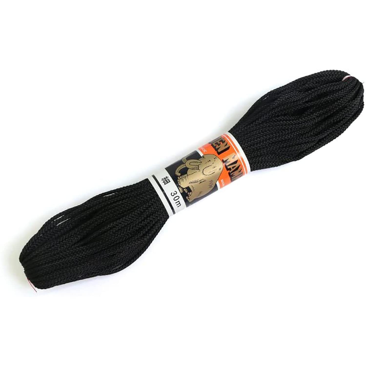 日本紐釦貿易 江戸打ち紐 細 30m巻き 黒 EDH-26-30M (ご注文単位1巻)【直送品】