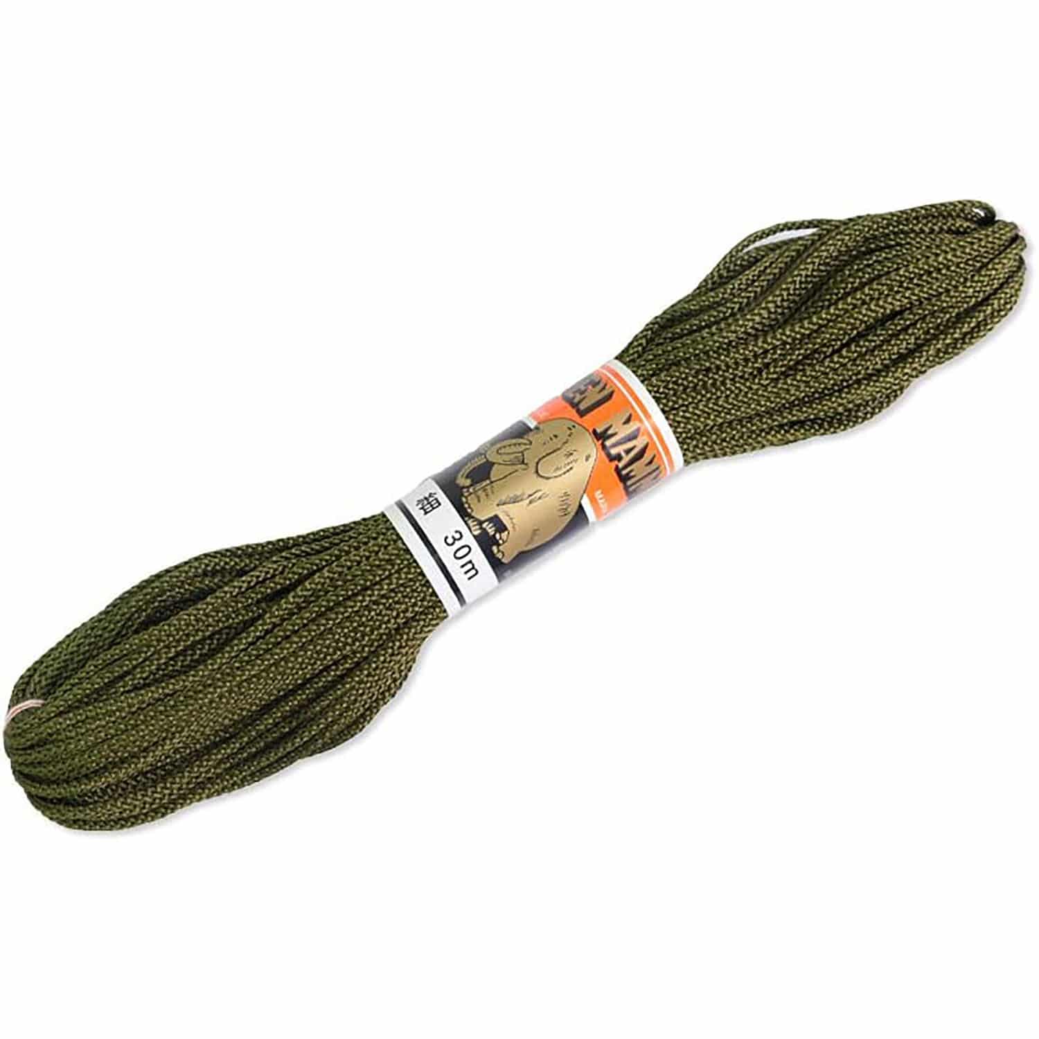 日本紐釦貿易 江戸打ち紐 細 30m巻き カーキ EDH-32-30M (ご注文単位1巻)【直送品】