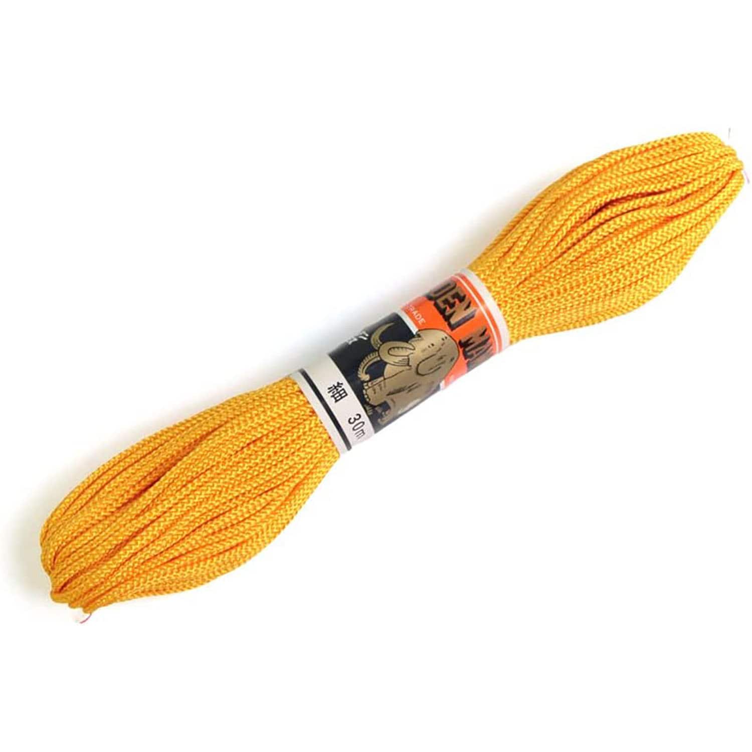 日本紐釦貿易 江戸打ち紐 細 30m巻き 山吹色 EDH-33-30M (ご注文単位1巻)【直送品】