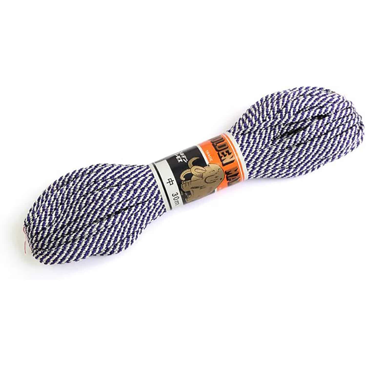 日本紐釦貿易 江戸打ち紐 中 30m巻き 紫×白 EDC-31-30M (ご注文単位1巻)【直送品】