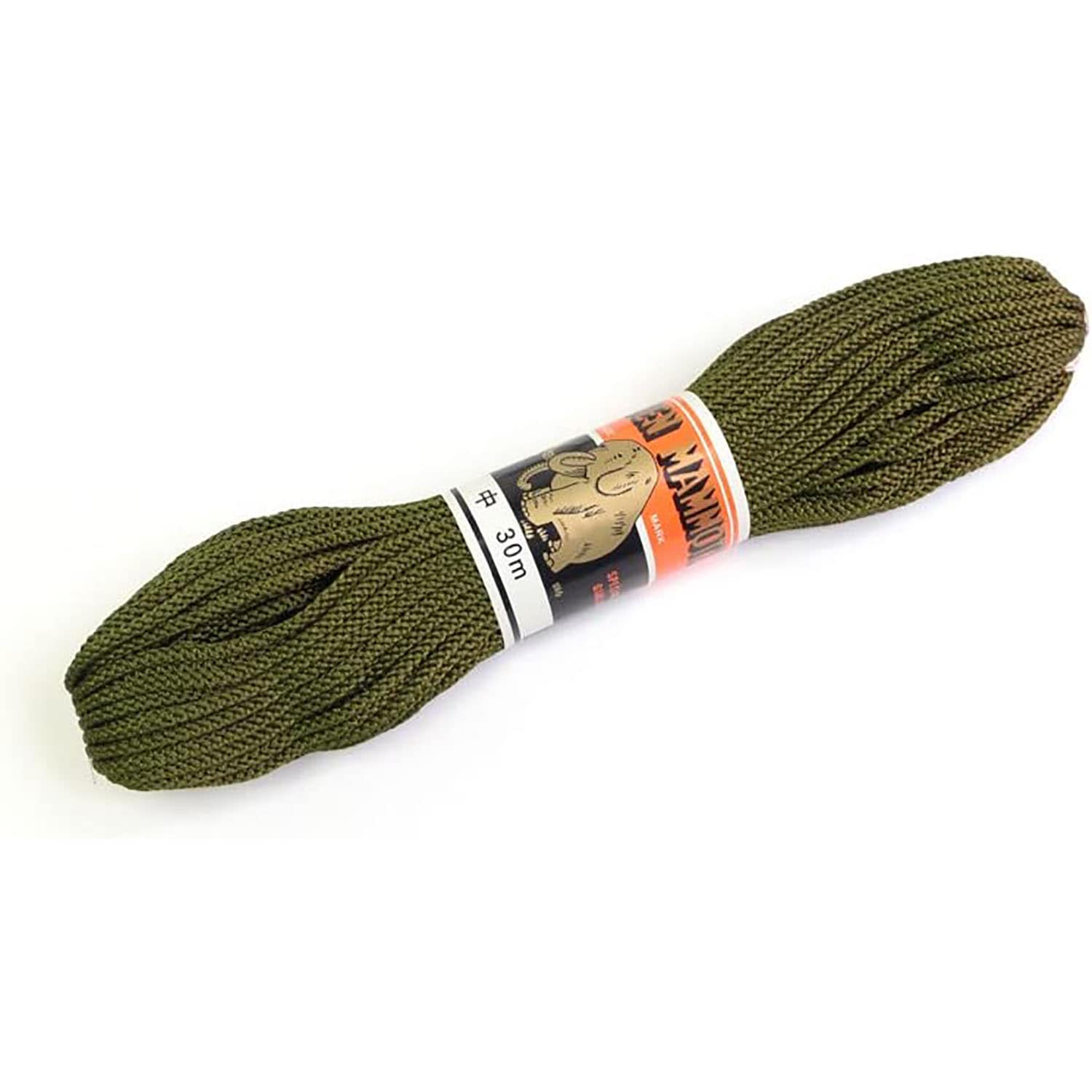 日本紐釦貿易 江戸打ち紐 中 30m巻き カーキ EDC-32-30M (ご注文単位1巻)【直送品】