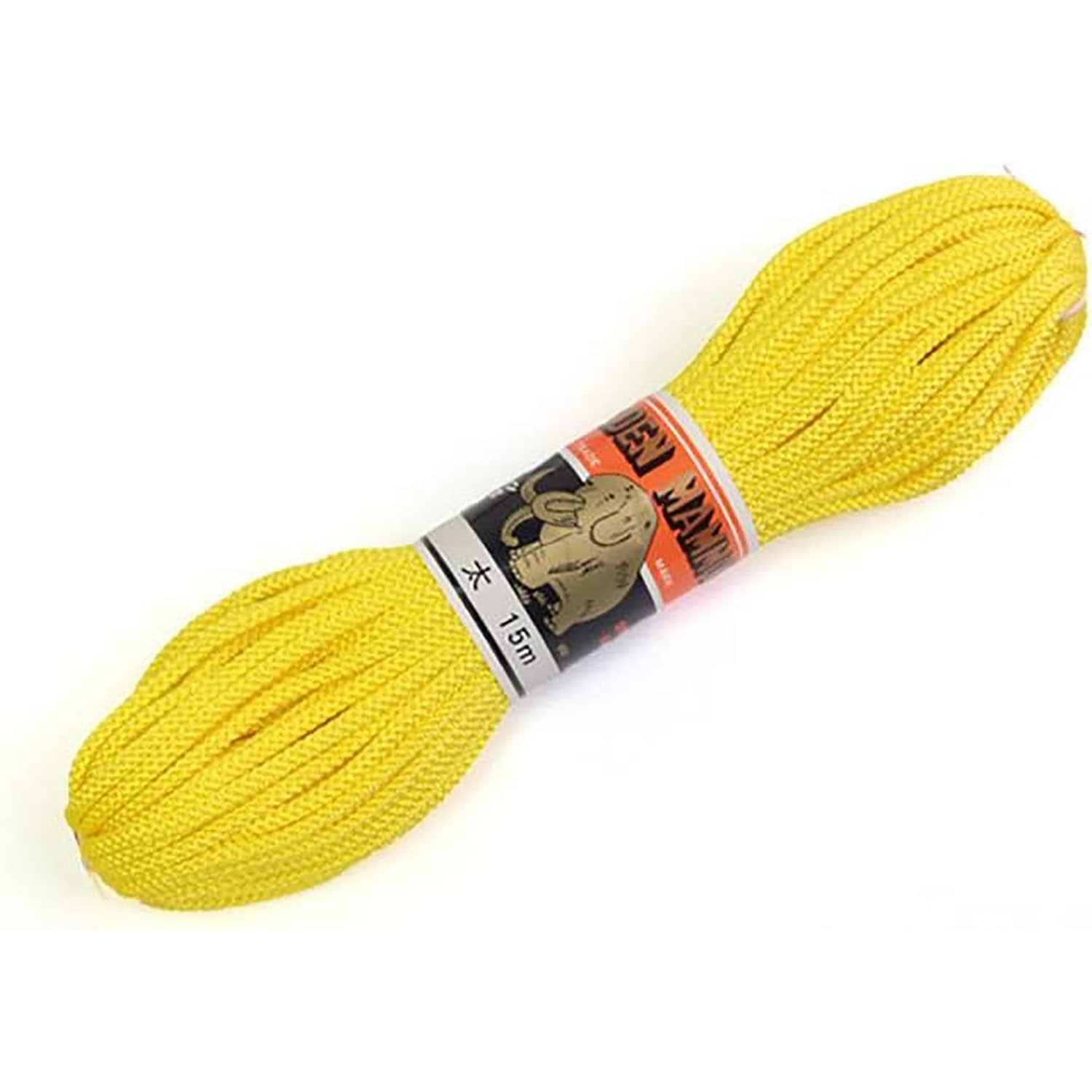 日本紐釦貿易 江戸打ち紐 太 15m巻き 菜の花色 EDF-6-15M (ご注文単位1巻)【直送品】