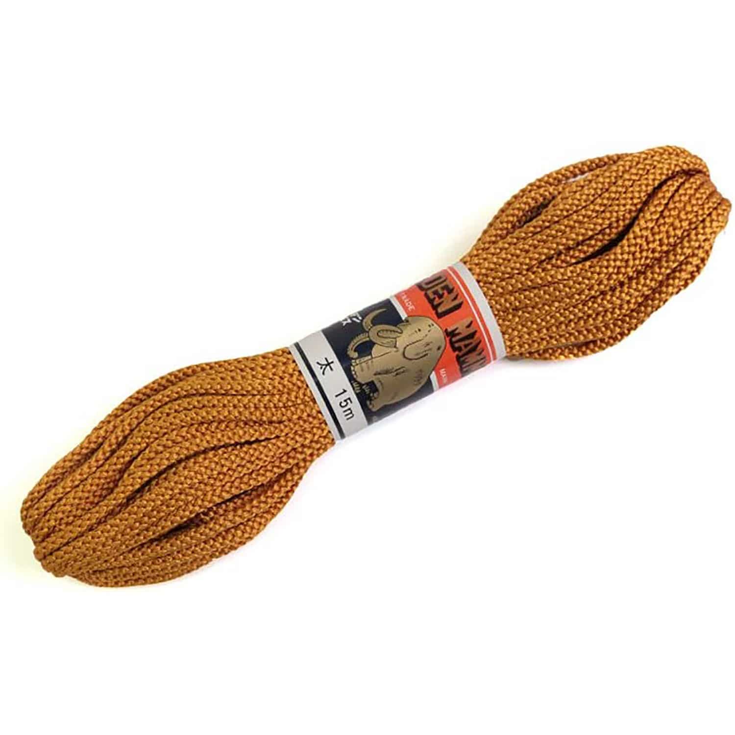 日本紐釦貿易 江戸打ち紐 太 15m巻き 金茶 EDF-8-15M (ご注文単位1巻)【直送品】