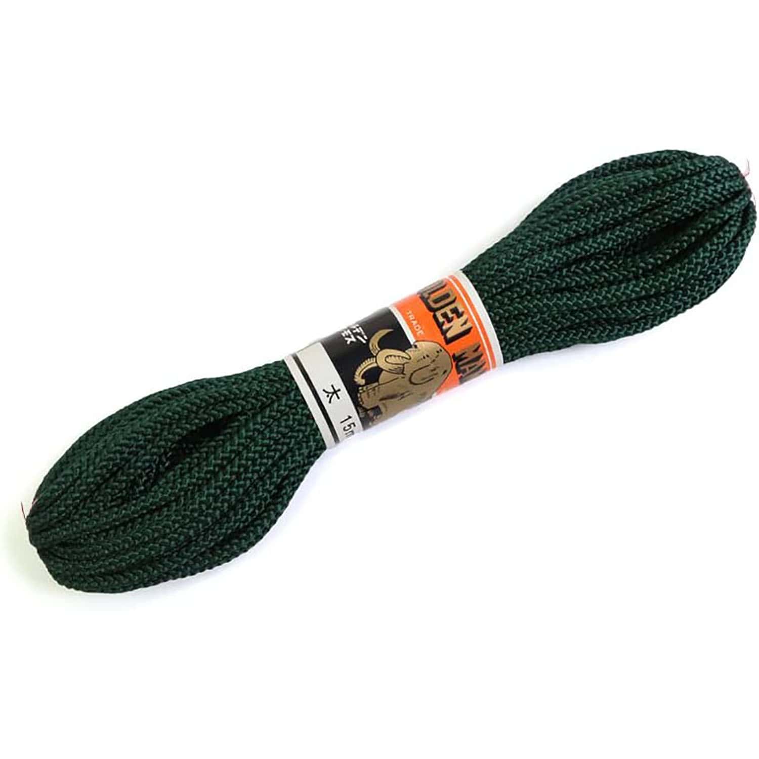 日本紐釦貿易 江戸打ち紐 太 15m巻き 深緑 EDF-13-15M (ご注文単位1巻)【直送品】