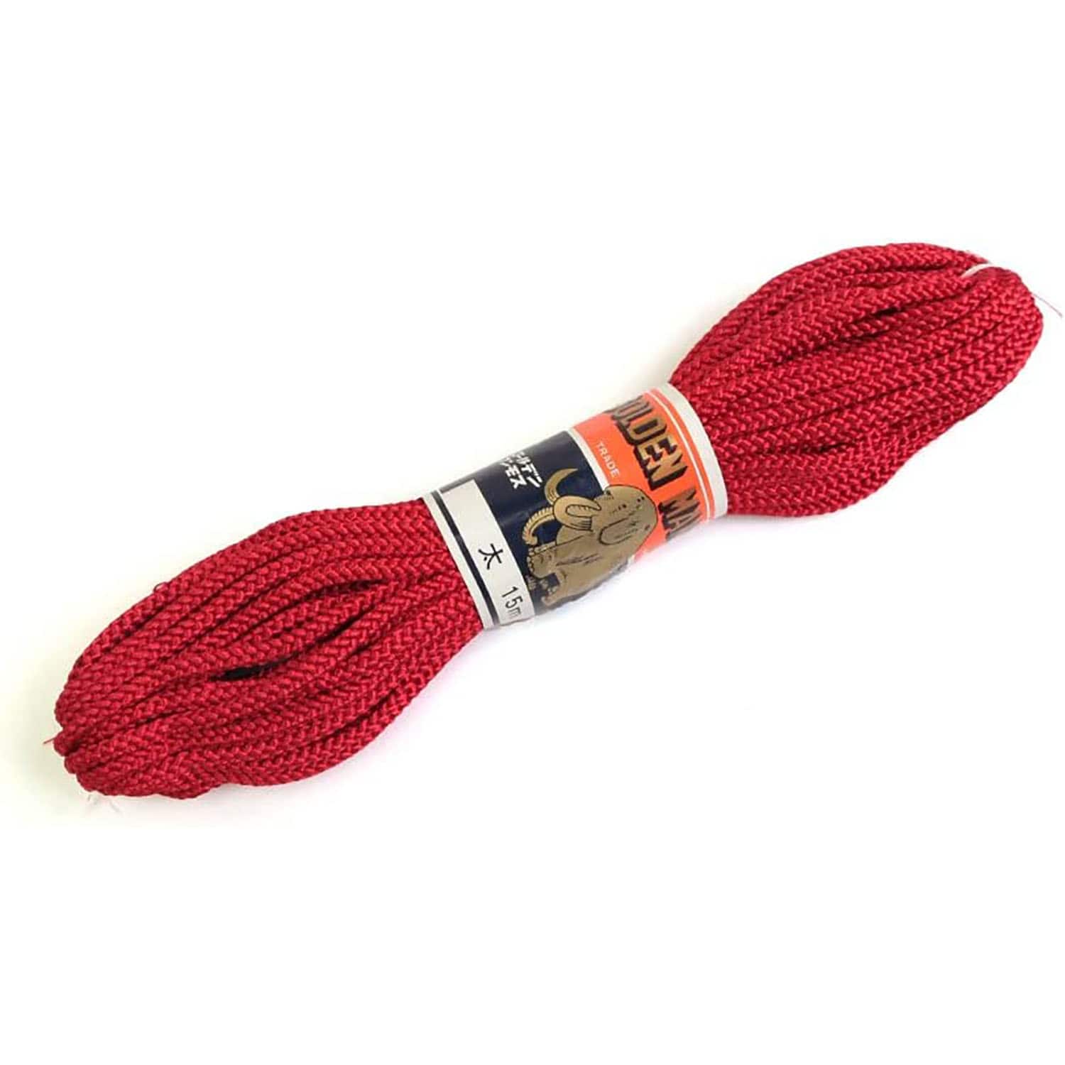 日本紐釦貿易 江戸打ち紐 太 15m巻き 赤 EDF-17-15M (ご注文単位1巻)【直送品】