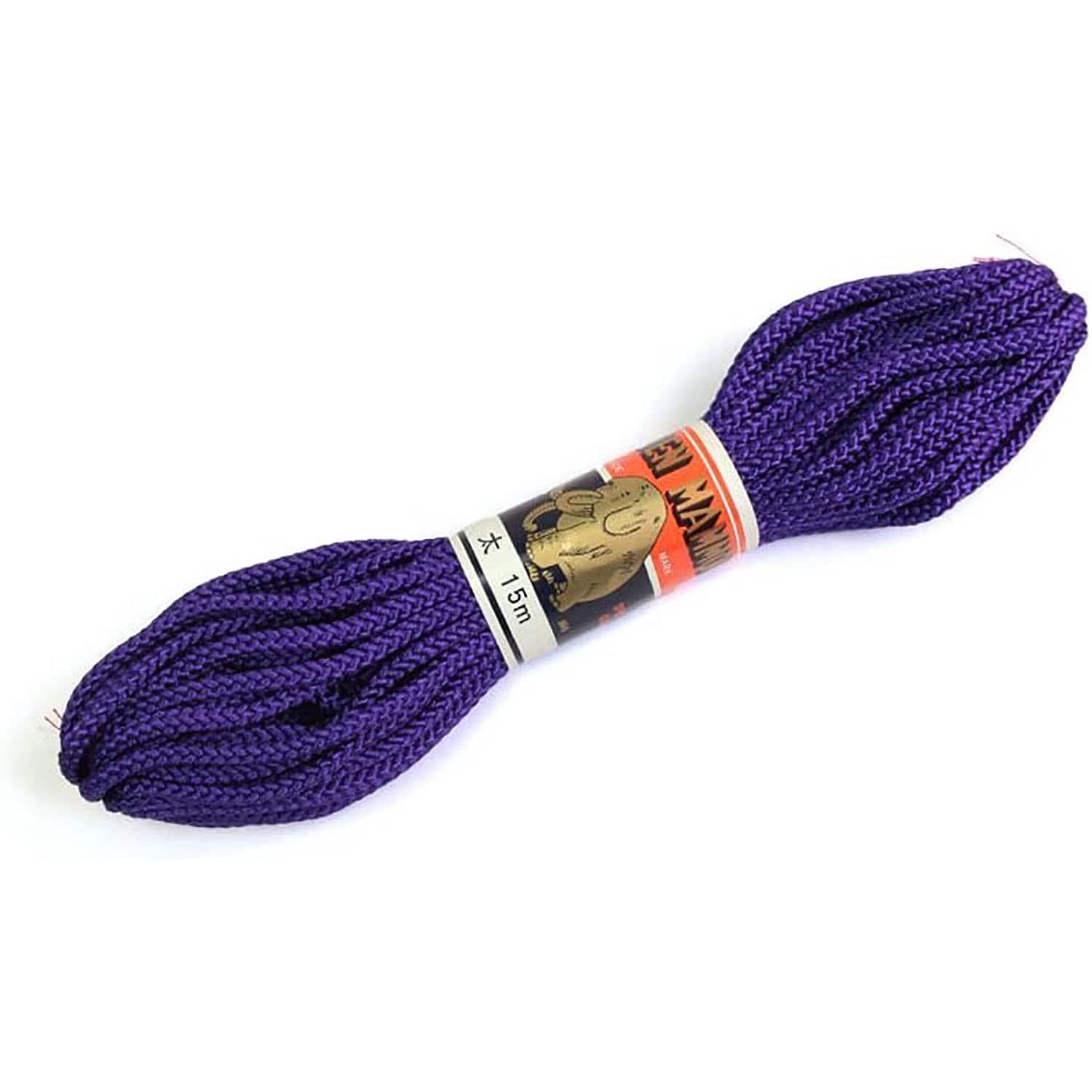 日本紐釦貿易 江戸打ち紐 太 15m巻き 紫 EDF-23-15M (ご注文単位1巻)【直送品】