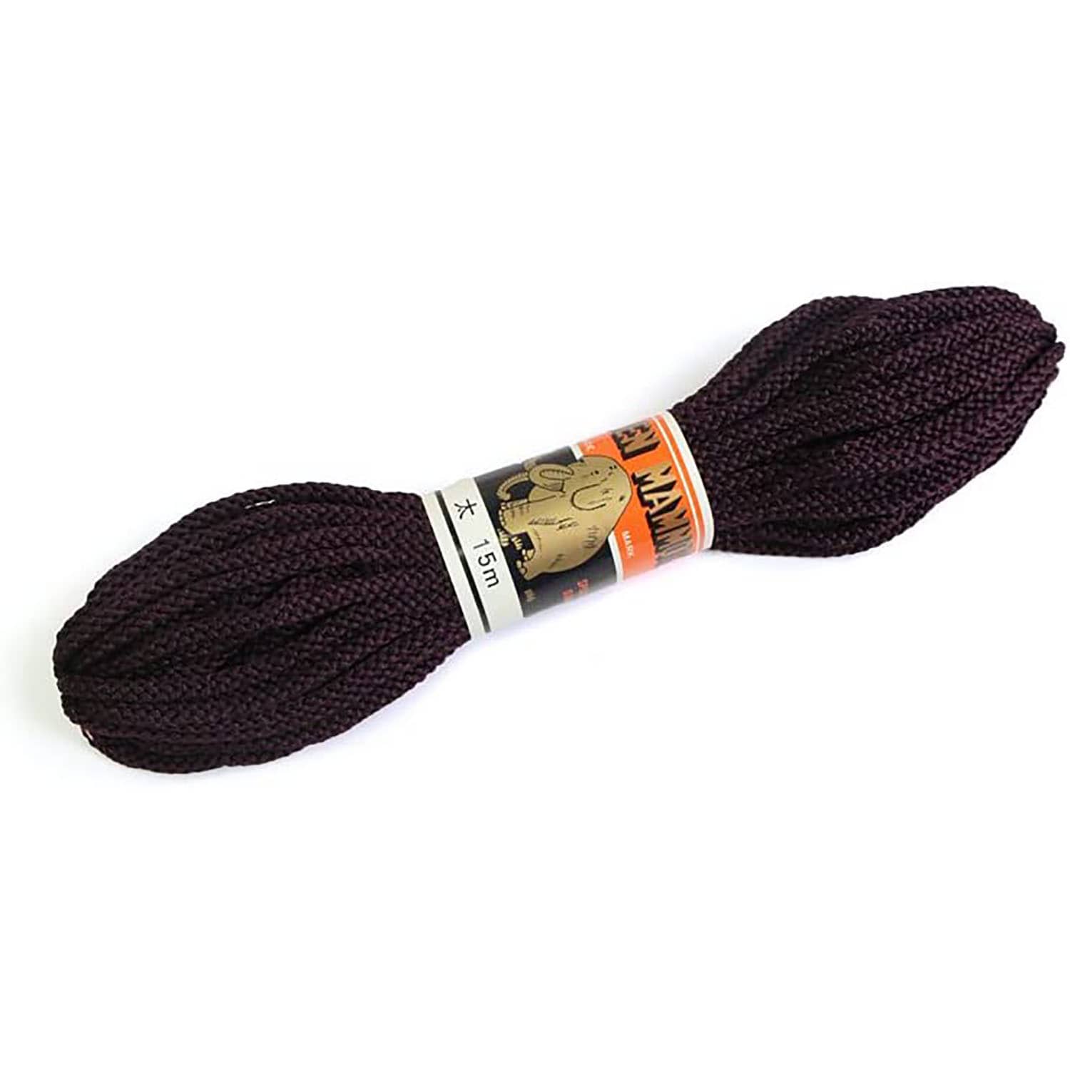 日本紐釦貿易 江戸打ち紐 太 15m巻き 古代紫 EDF-24-15M (ご注文単位1巻)【直送品】