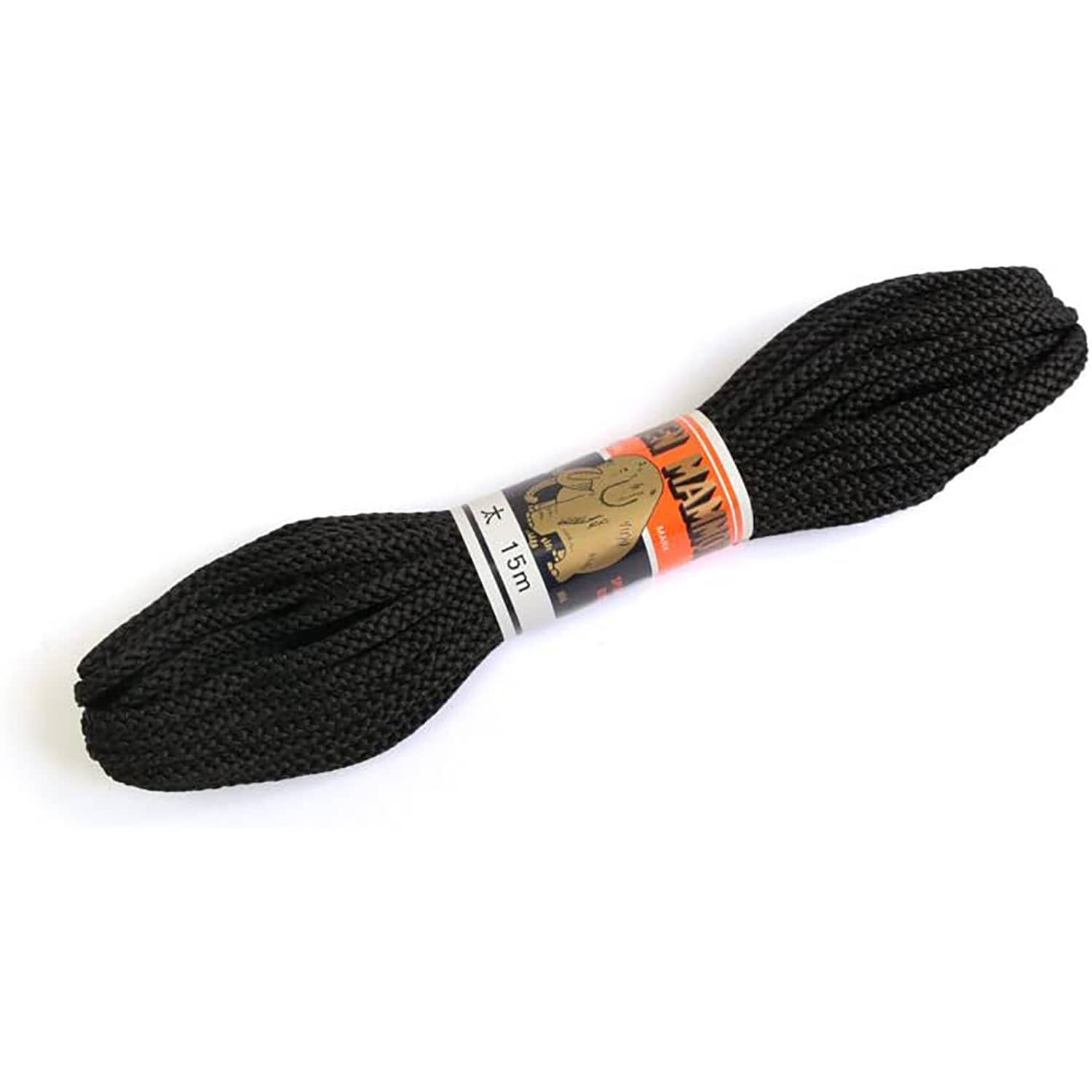 日本紐釦貿易 江戸打ち紐 太 15m巻き 黒 EDF-26-15M (ご注文単位1巻)【直送品】