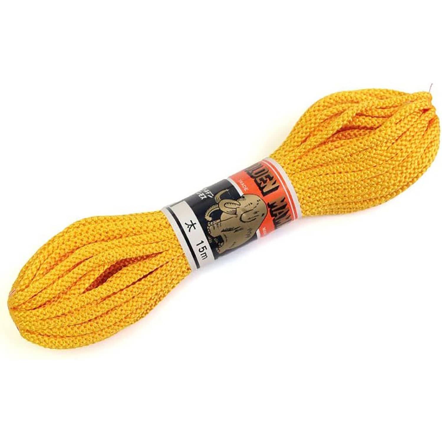 日本紐釦貿易 江戸打ち紐 太 15m巻き 山吹色 EDF-33-15M (ご注文単位1巻)【直送品】