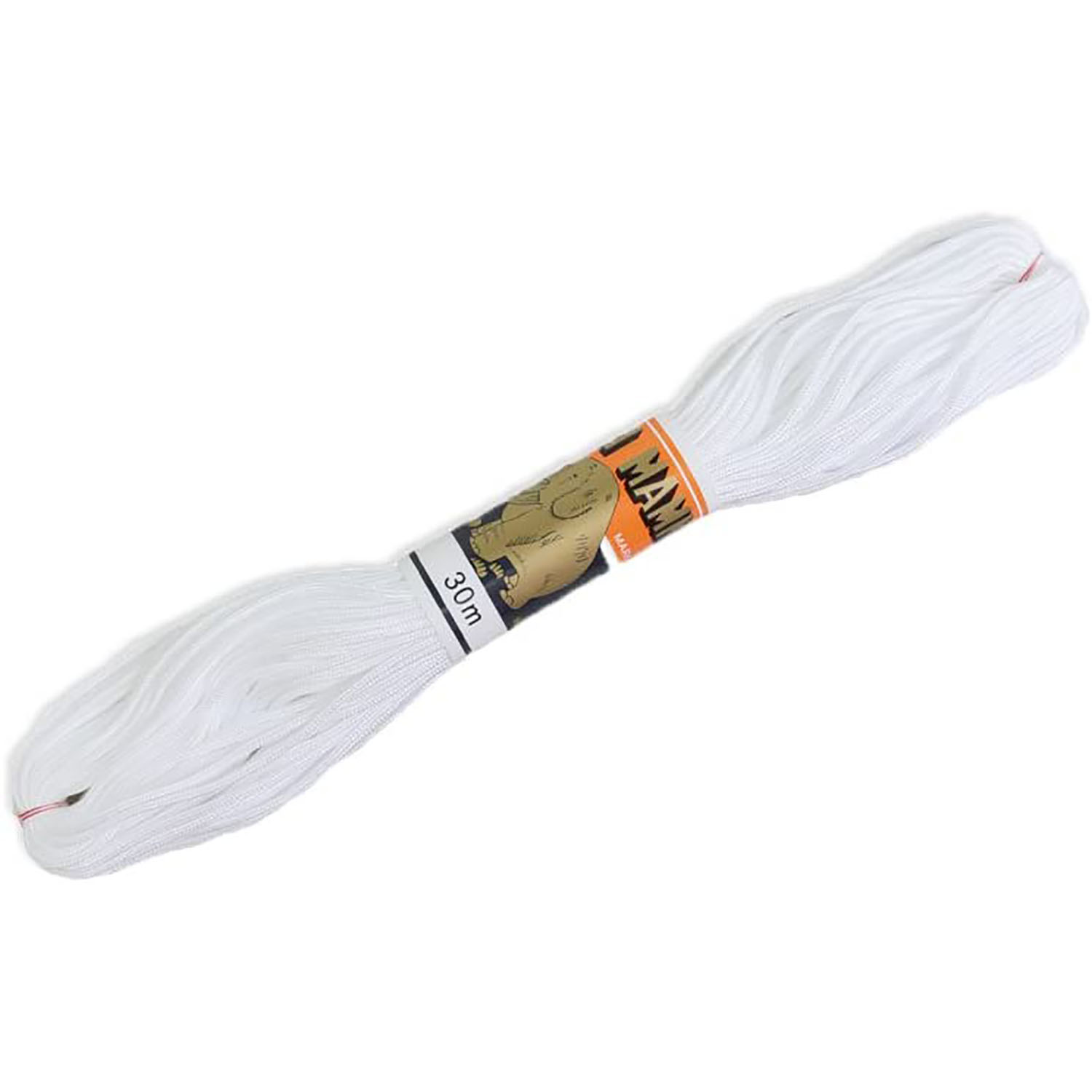 日本紐釦貿易 人八紐(じんぱちひも) 細 30m巻き 白 SG8-1-30M （ご注文単位1巻）【直送品】