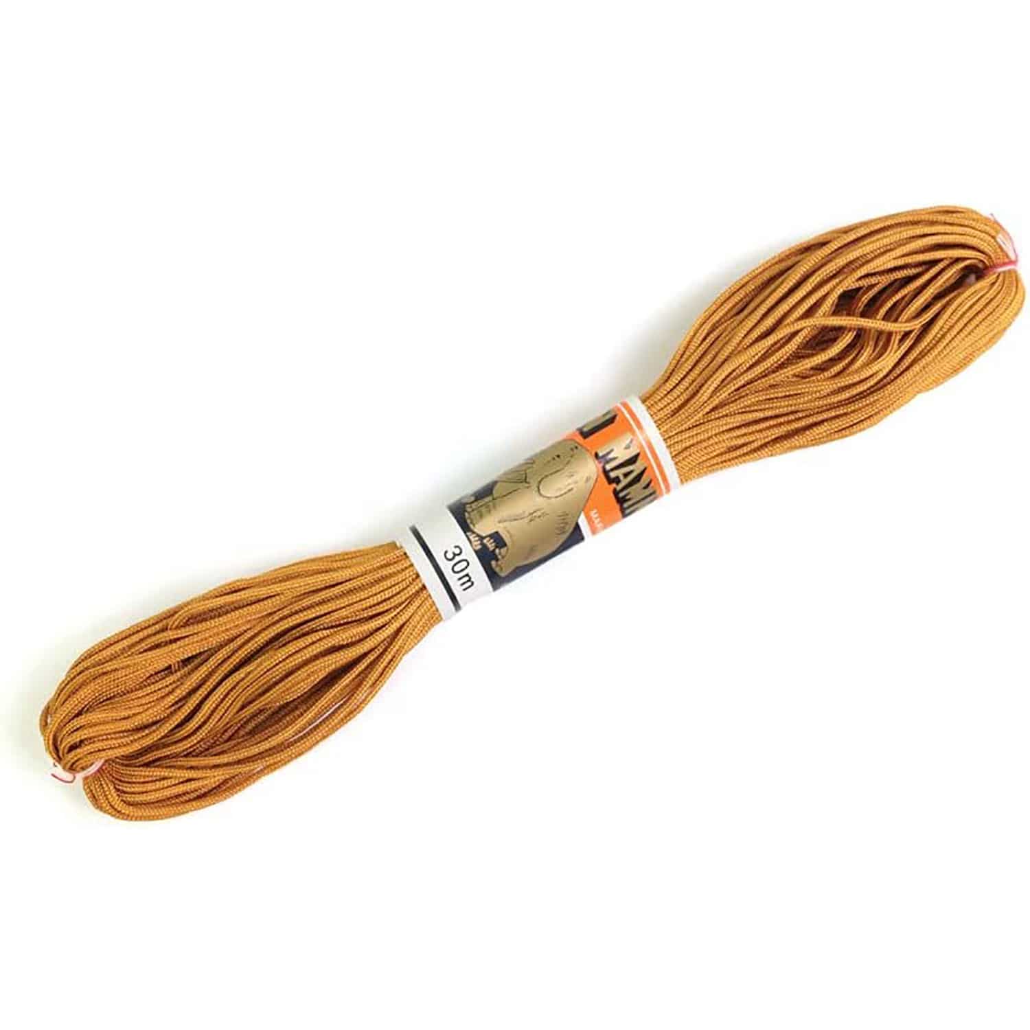 日本紐釦貿易 人八紐(じんぱちひも) 細 30m巻き 金茶 SG8-8-30M （ご注文単位1巻）【直送品】