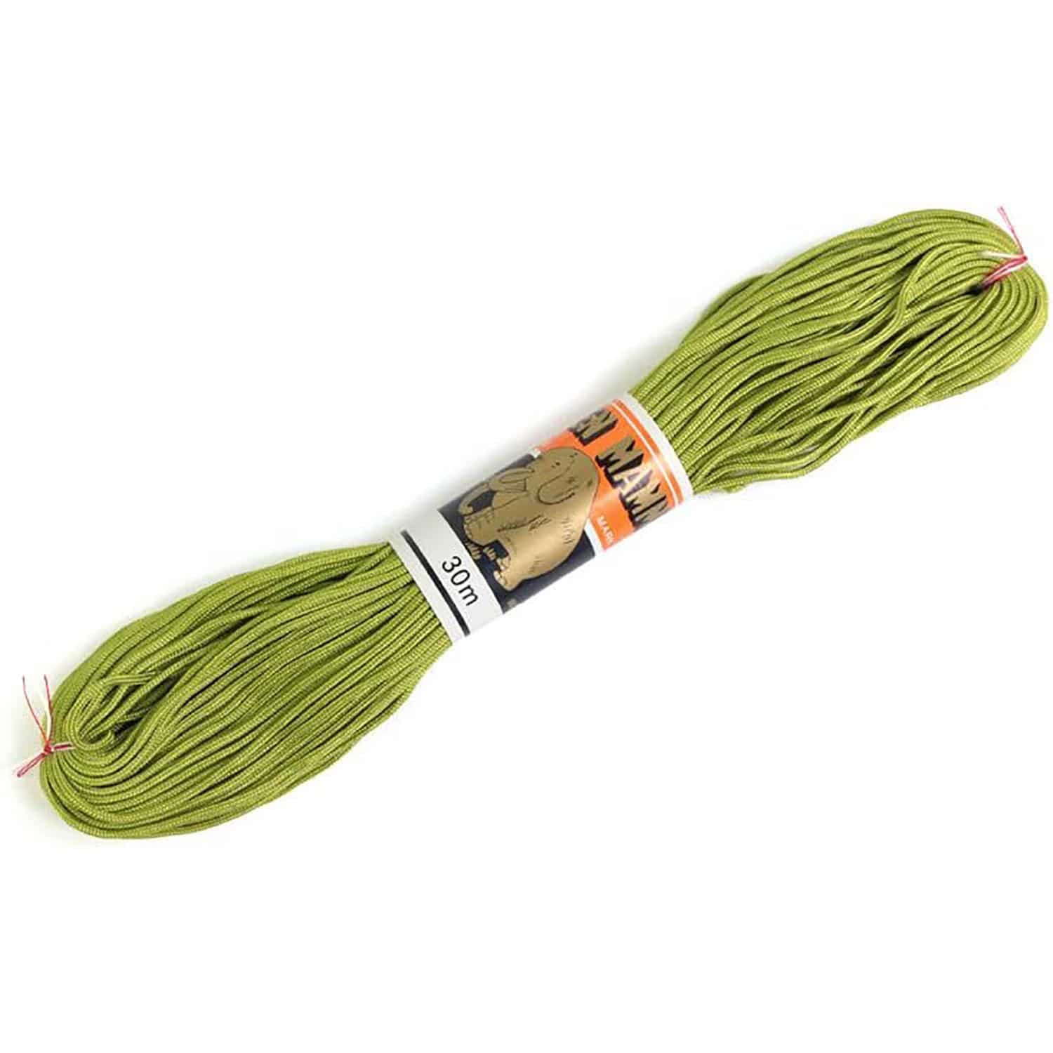 日本紐釦貿易 人八紐(じんぱちひも) 細 30m巻き 黄緑 SG8-11-30M （ご注文単位1巻）【直送品】
