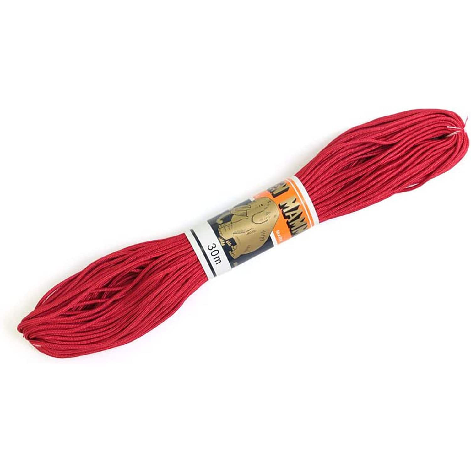 日本紐釦貿易 人八紐(じんぱちひも) 細 30m巻き 赤 SG8-17-30M （ご注文単位1巻）【直送品】