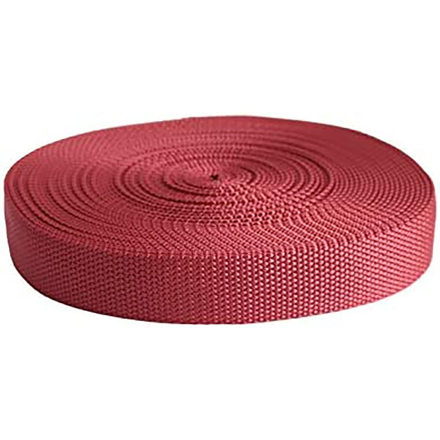 日本紐釦貿易 カラフルポリテープ 25mm幅×10m巻 濃赤 MHP2510-15 （ご注文単位1巻）【直送品】