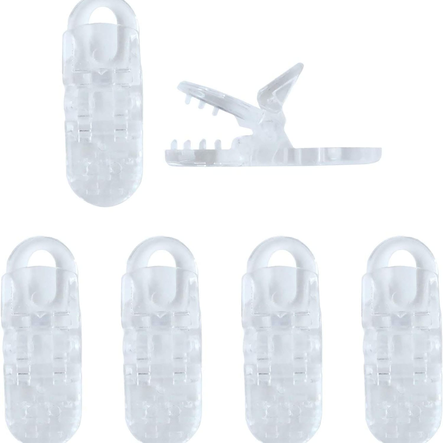 日本紐釦貿易 マスク用クリップ 100個 クリア KMC-100 (ご注文単位1束)【直送品】